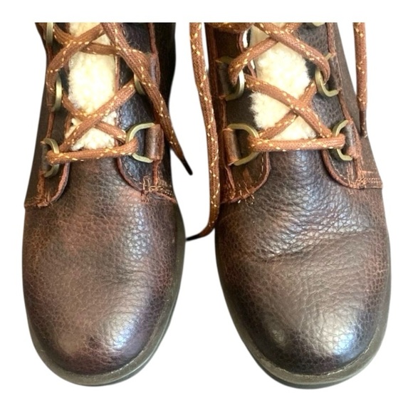 SOREL Phoenix Short Lace Cozy Boot #NL3415-282 BURRO Sz 6 - Picture 6 of 8